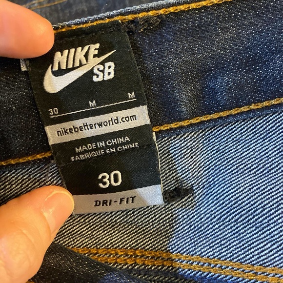 Nike SB Paul Rodriguez Darkwash Skater Jean Denim Pants Drawstring Waist - Picture 3 of 4